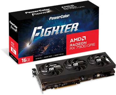 PowerColor Radeon RX 7900 GRE Fighter OC - 16GB GDDR6 RAM - Grafikkort